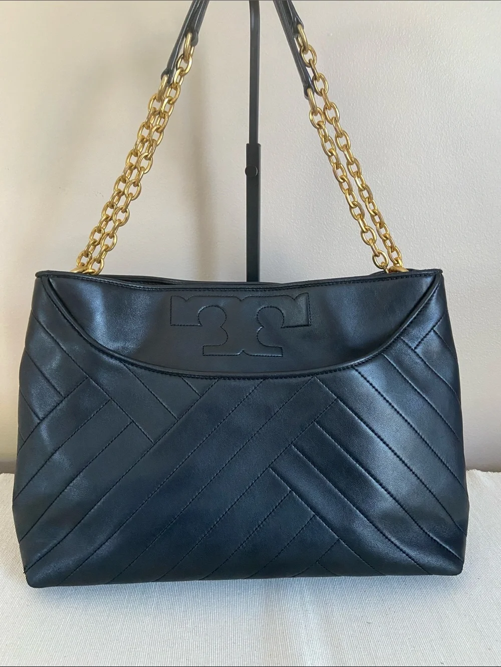 Tory Burch Alexa Quilted Slouchy Leather Tote Bag